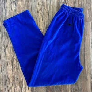 Vtg Sergio Valente Royal Blue Velour Pants Womens Small Elastic Waist Made USA